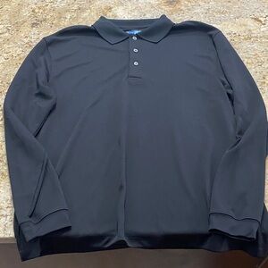 Men’s Black Long Sleeve Polo